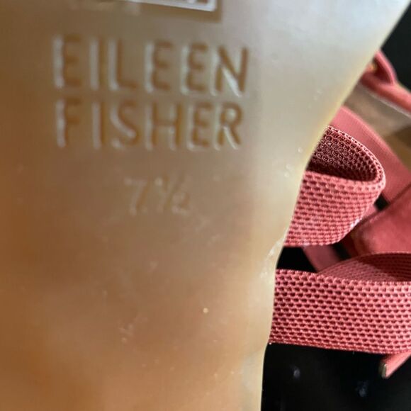 Eileen Fisher Cayenne Juku Suede Low Strappy Pumps heels shoes Sz 7.5 rust - Picture 9 of 9